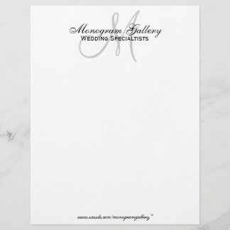 Papel elegante monograma para membrete comercial