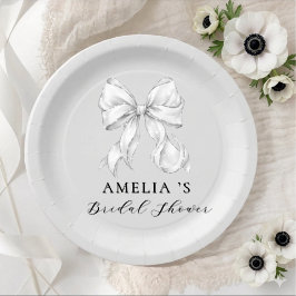Papel Elegante, muestra de boda atando el nudo Plato de 