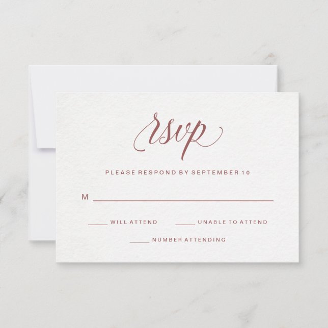 Papel elegante RSVP de la acuarela de la (Anverso)