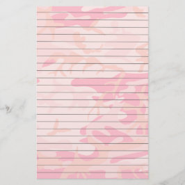 Papel en blanco con camo rosado Girlie