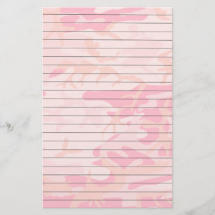Papel en blanco con camo rosado Girlie