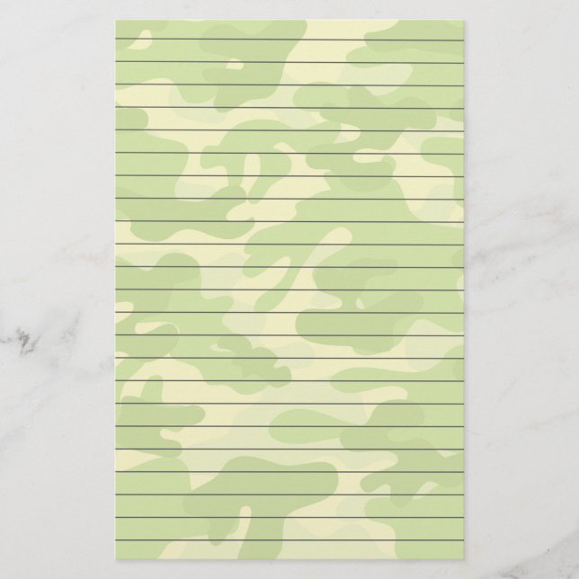 Papel en blanco con tonos de camo verde (Anverso)