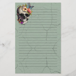 Papel en forma de cráneo de flores - Estacionamien