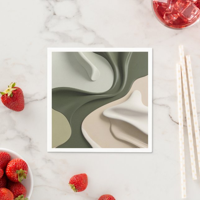 Papel en la servilleta de cóctel en un gráfico ele (In situ)