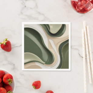 Papel en la servilleta de cóctel en un gráfico ele