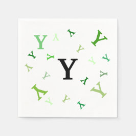 Papel en la servilleta - Letras despedazadas en lo