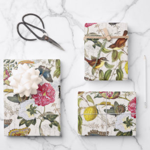 Papel envasado botánico de hoja plana de 3