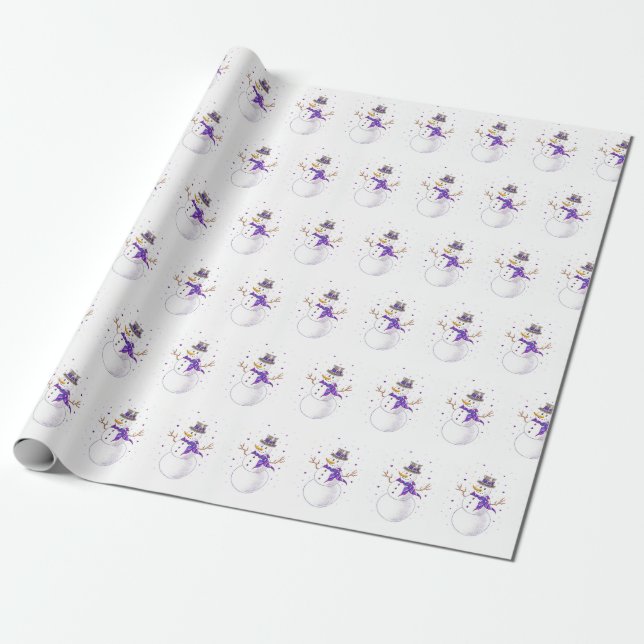 Papel envoltorio de la dama de nieve púrpura (Desenrollado)