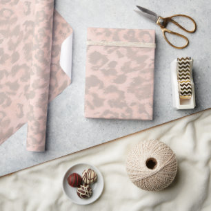 Papel envoltorio de leopardo beige