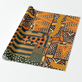 papel envolvente con inspiración textil africana