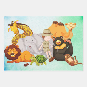 papel envolvente con zoológicos