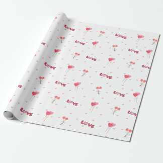 Papel envolvente de Love Heart Flower