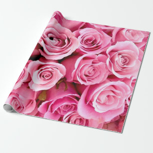 Papel envolvente de rosas rosas rosas rosas rosas