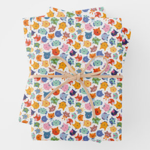 Papel envolvente para gatos felices