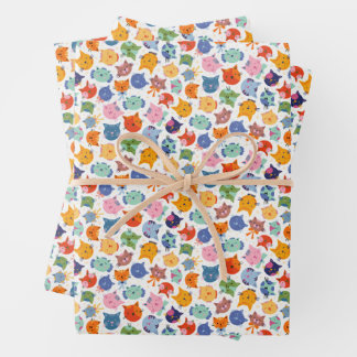 Papel envolvente para gatos felices