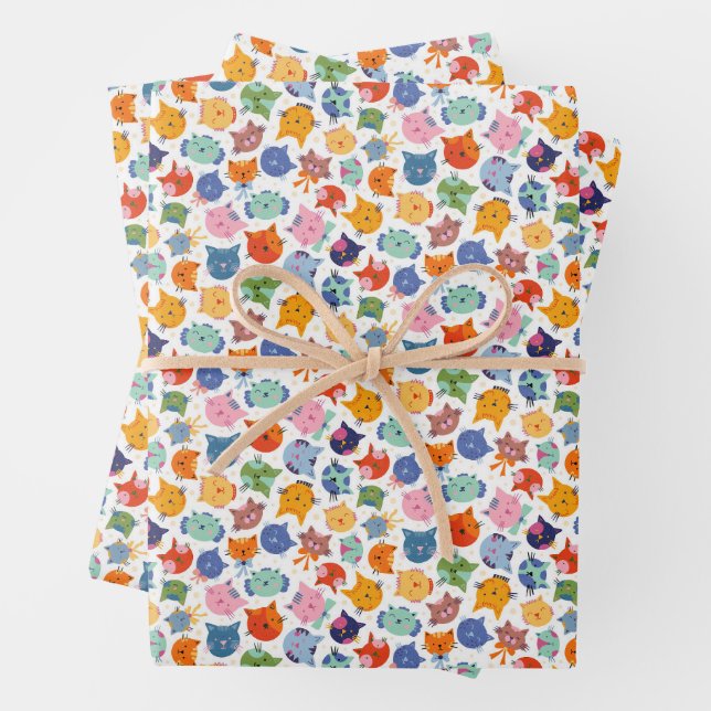 Papel envolvente para gatos felices (In situ)