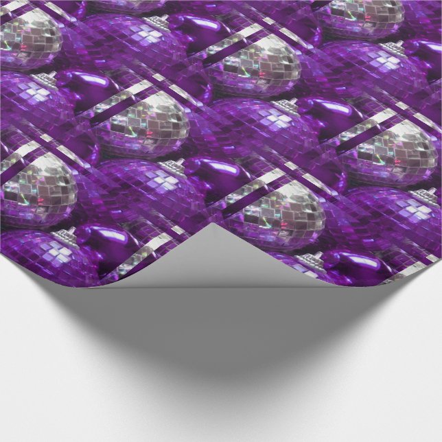 Papel envolvente Purple Baubles (Esquina)