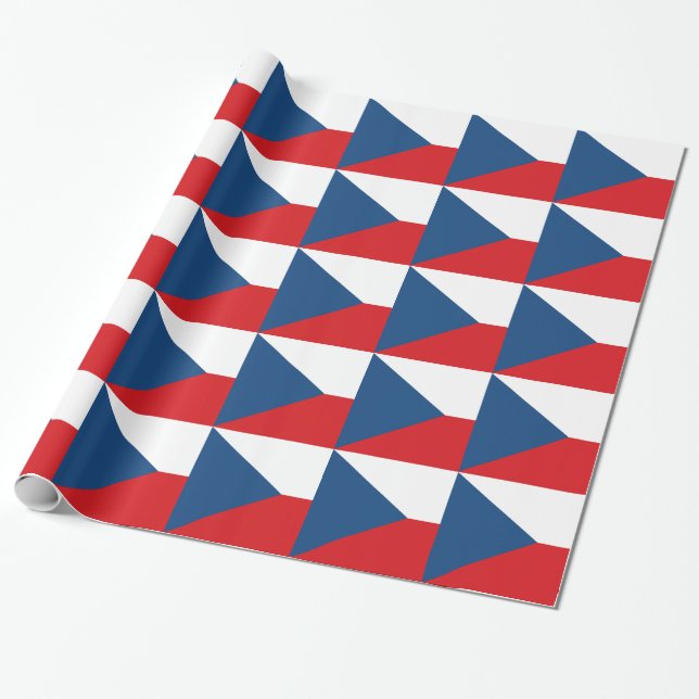 Papel envuelto con bandera de la República Checa (Desenrollado)
