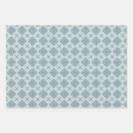 Papel envuelto con copos de nieve