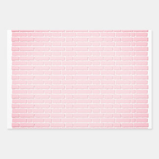Papel envuelto con pared de ladrillo rosa