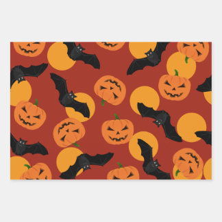 Papel envuelto con patrón de Halloween