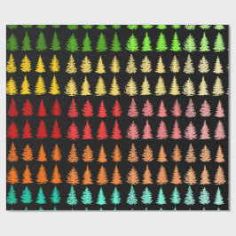Papel envuelto de árboles de color