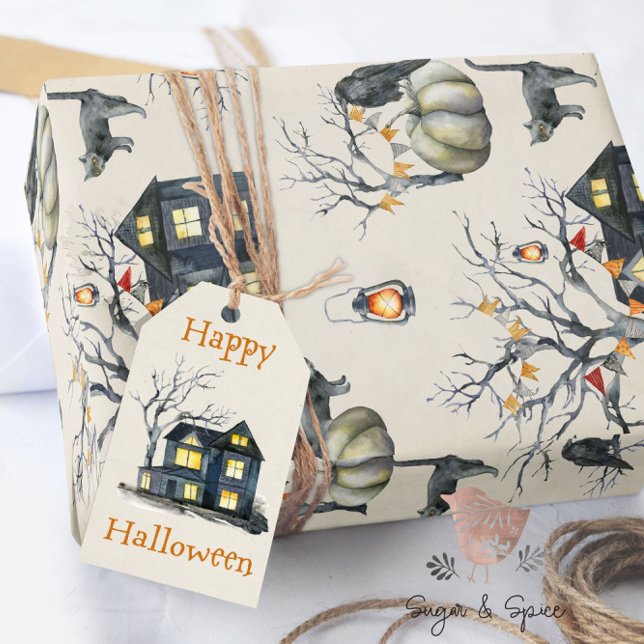 Papel envuelto de casa embrujado en Halloween (Subido por el creador)