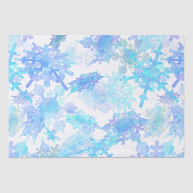 Papel envuelto de copos de nieve gigantes (Anverso)