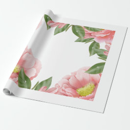Papel envuelto de diseño rosa floral
