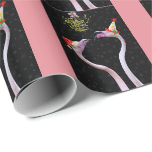 Papel envuelto de flamencos festivos