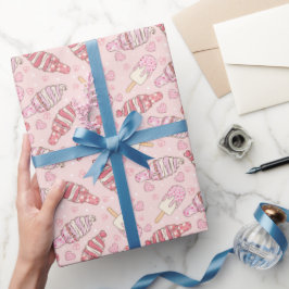 Papel envuelto de helado retro San Valentín