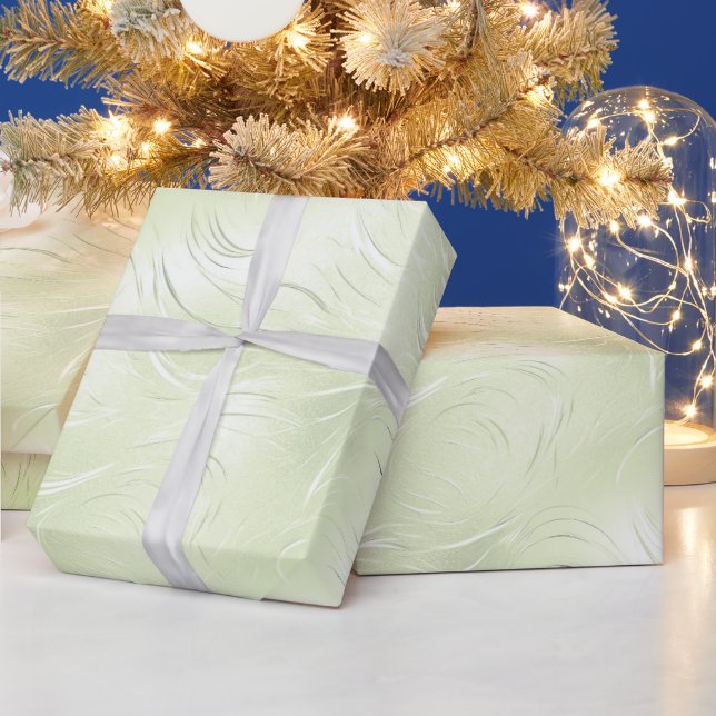 Papel envuelto de los Navidades de Silvery verde s (Vacaciones)