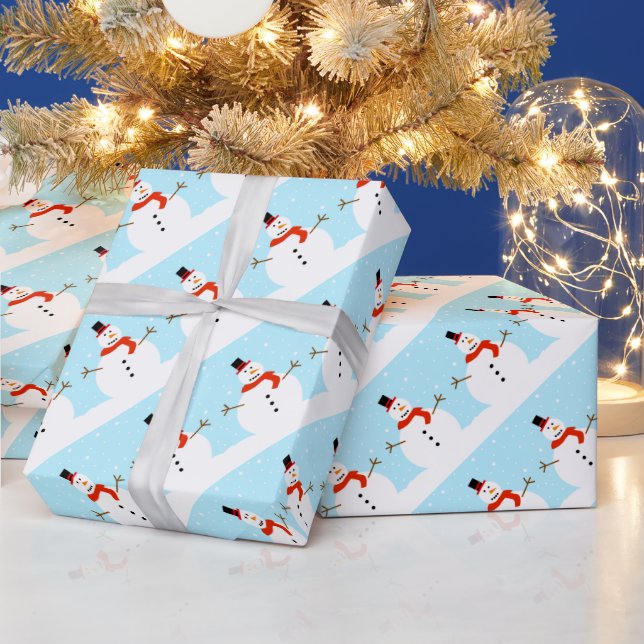Papel envuelto de los navidades Snowman (Vacaciones)