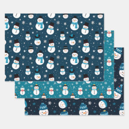 Papel envuelto de los navidades Snowman