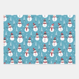 Papel envuelto de los navidades Snowman