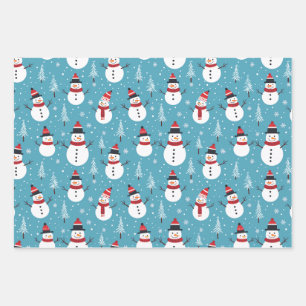 Papel envuelto de los navidades Snowman
