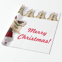 Papel envuelto de los traviesos Navidades de Santa