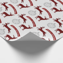 Papel envuelto de Navidades de ciervos de cola de 