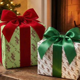 Papel envuelto de Navidades de Dachshund - Dos est