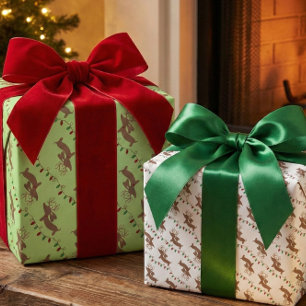 Papel envuelto de Navidades de Dachshund - Dos est