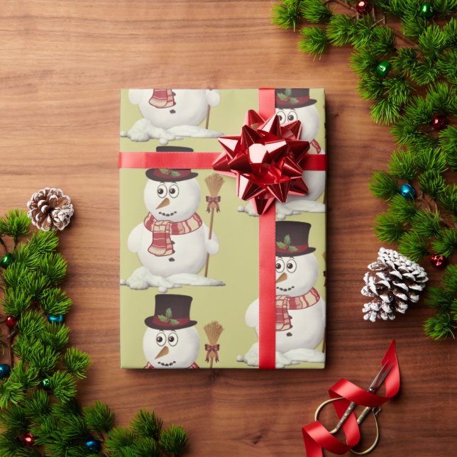 Papel envuelto de Navidades de SnowMan (Regalo de vacaciones)