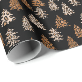Papel envuelto de Navidades Leopard Print