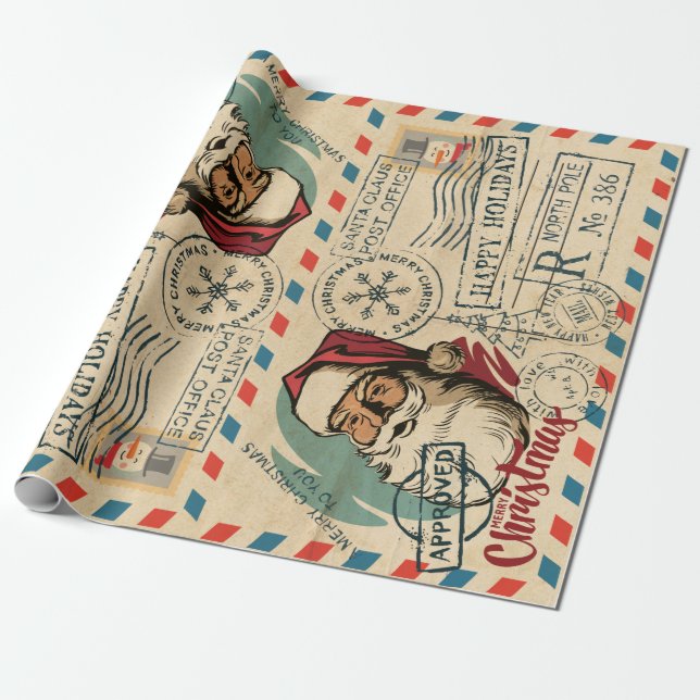 Papel envuelto de Papá Noel (Desenrollado)
