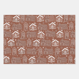 Papel envuelto en casas de jengibre