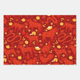 Papel envuelto Fiesta de celebración de Año Nuevo 