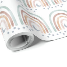 Papel envuelto - Luna y estrellas Arcoiris