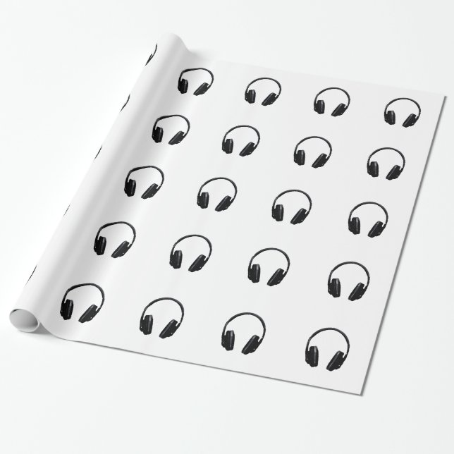 Papel envuelto para Navidades de audífonos de Pop  (Desenrollado)