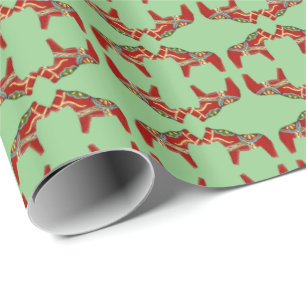 Papel envuelto para Navidades de caballos de Dala