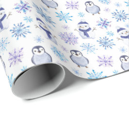 Papel envuelto para Navidades de copos de nieve