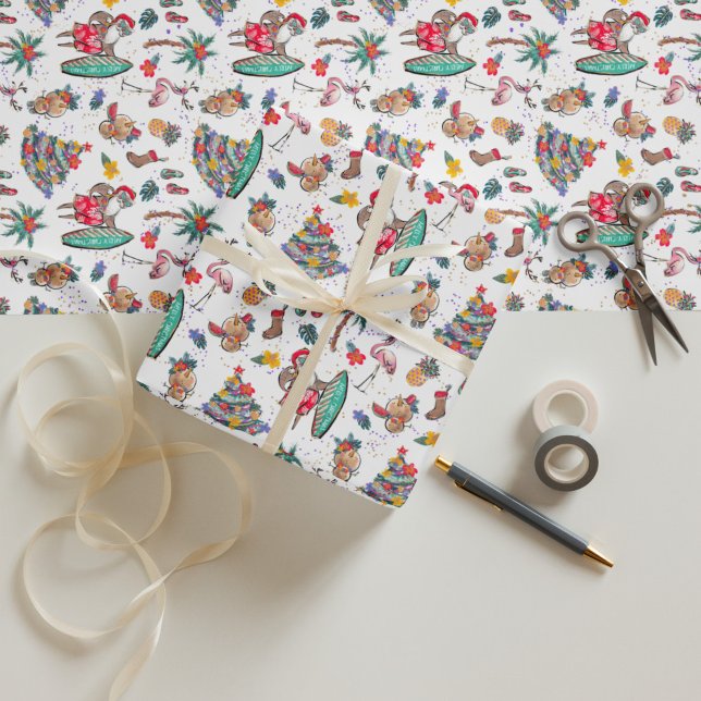 Papel envuelto para Navidades de vacaciones tropic (Subido por el creador)